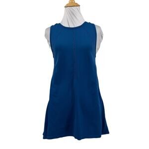 Athleta Tank Top Womens XS Extra Small Royal Foothill Split Hem Back Perforated